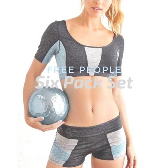 Free People Pants - FP Movement 2pc Colorblock Set Top/Short sz Small